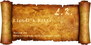 Lipták Kitti névjegykártya