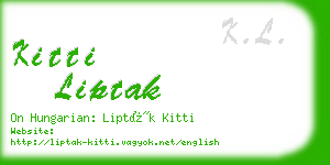 kitti liptak business card